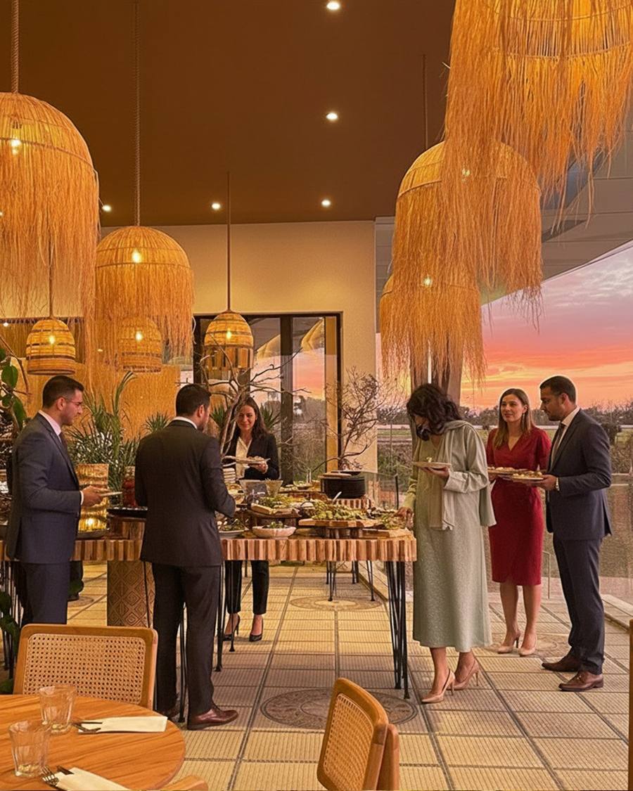 Buffet servi au restaurant Akal à Bouskoura