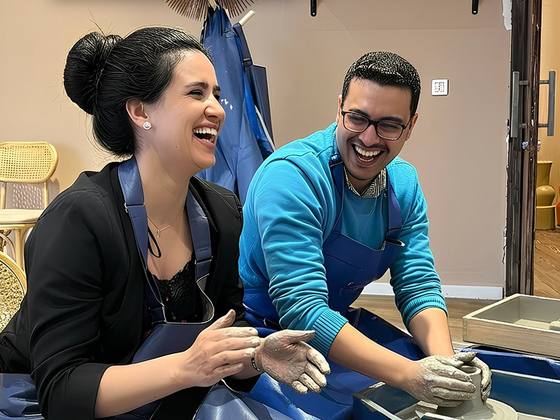 Activité de team building : atelier poterie