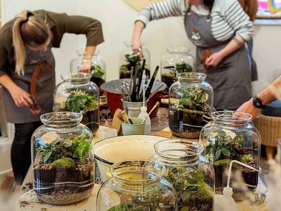 Activité de team building : atelier terrarium